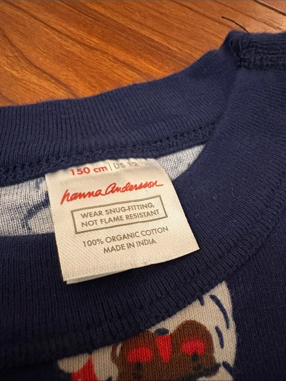 Hanna Andersson Navy Holiday Ornament & Gingerbread Kids Pajama Set